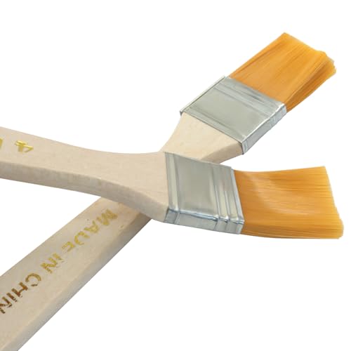 1 Inch Paint Brush, 12Pcs, Soft Nylon Bristle | Durable, Trim Painting Tool, For Walls/Touch Up/Cabinets/Fences - size: 1 Inch