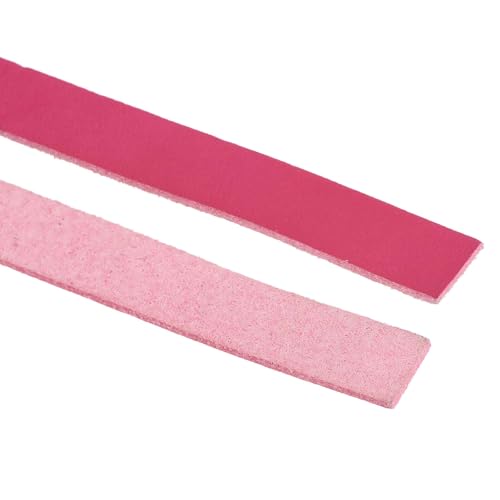 MECCANIXITY Leather Straps Strip Belt 1.2cm(0.5" Width) 100cm(40" Length) Leather Strips String Bright Pink for DIY Craft, Jewelry, Key Chains - color: Bright Pink, size: 1.2cm x 100cm