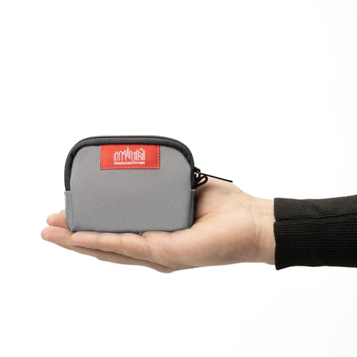 Manhattan Portage CORDURA® Coin Purse With Zipper Closure Pouch Eclectic Colors Credit Card ID Card Jewelry Keys Water Resistant Gift Everyday Carry - color: Grey