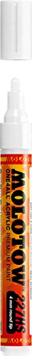 Molotow ONE4ALL Acrylic Paint Marker, 4mm, Signal White, 1 Each (227.211) - size: 1 Count (Pack of 1), style: Signal White