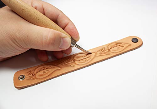 Realeather T1101-00 Modeler/Stylus Doublesided Leathercraft Tool, 6.5", Wood/Stainless Steel, 1-Unit