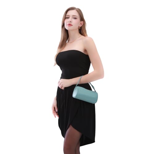 Small Purses for Women, Leather Mini Hobo Bag Shoulder Bag with Adjustable Strap Crossbody Bag - color: Castle Blue