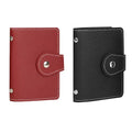 2 Pcs Credit Card Holder and business card holder，Sd Card Holder Each Has 26 Card Organizers, 2024 New Credit Card Holders book for Men and Women. - color: black+red