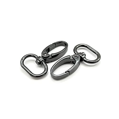 Goyunwell 3/4 inch Metal Swivel Snap Hooks Gunmetal 20pcs for Purses Bag | 20mm Swivel Lobster Clasps for Handbag Backpack Crossbody Bag Dog Collars Hardware Keychain Lanyard Strap Craft Making - color: Gunmetal, size: 3/4 inch