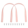 MECCANIXITY 2pcs 18 Inch (45cm) PU Leather Purse Handle, Sew On Shoulder Purse Straps Handbag Belt Band Bag Handle Bag Strap Replacement for Wallet Tote Making, Pink - color: Pink, size: 18 Inch
