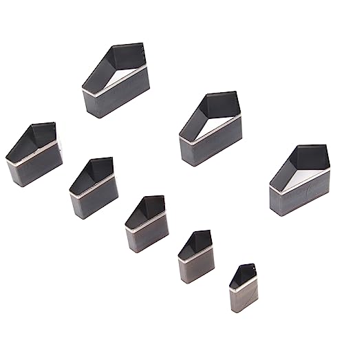 8Pcs Leather Punching Die Set, Geometric Shapes Hollow Punching Tool Leather Craft Cutting Tool Dies Set - color: #4