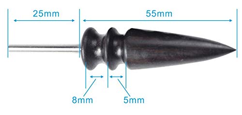 Pointed Tip Leather Burnishing Tool,Leather Edge Burnisher Leather Slicker Tool Set Burnishing Wheel of Leathercraft Supplies by INNETOC