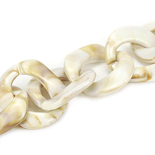 DIY Acrylic Resin Replacement Chain - color: Beige;120cm