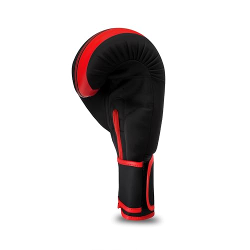 PSS Boxing Gloves for Kids/Youth Training Sparring, Kickboxing, Muay Thai, MMA, Heavy Punching Bag Mitts Focus Pads Workout Durable PU Leather, High-Density Foam Padding 4 6 8 10 Oz - color: Red, size: 6 oz
