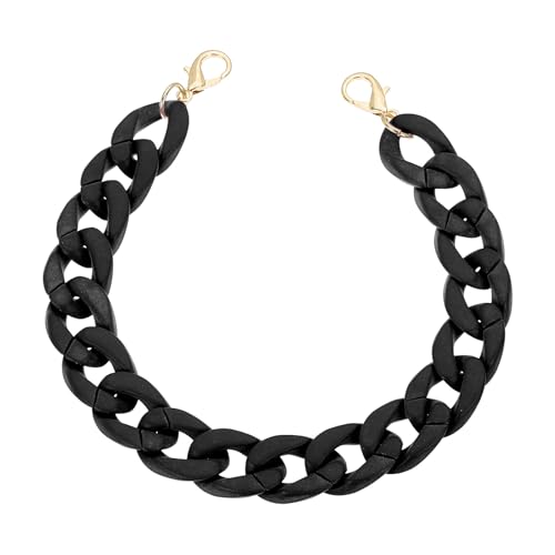 PATIKIL 15" Acrylic Purse Chain Acrylic Chain Linking Rings Black - color: Matte Black