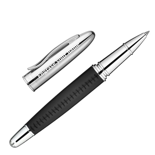 BEILUNER 318 Luxury Personalized Leather Pen, Hand-Stitched Premium Black Leather, Chrome-Plated Finish, Smooth Refill, Fancy Rollerball Pen Gift Set for Men & Women, Executive, Nice Designer pen - color: ,Black(Personalized)