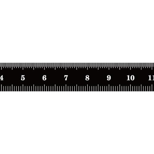 150mm Flexible Metal Ruler, Stainless Steel with Black Chrome Finish, High Contrast, Fully Metric Graduation (0.5mm, 1.0mm), Easy to Read Machinist Rule, Made in USA - color: Black Chrome-Flexible, size: 150mm