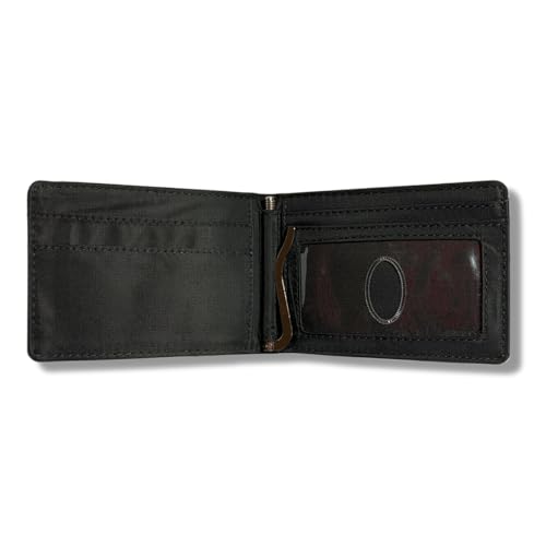 Big Skinny Men's Acrobat Leather Money Clip Slim Wallet, Holds Up to 20 Cards - color: Black