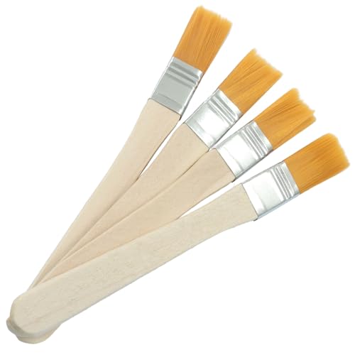 0.6 Inch Paint Brush, 12Pcs | Soft Bristle, Nylon Bristle, For Walls/Touch Up/Cabinets/Fences - size: 0.6 Inch