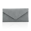 RFID Blocking Trifold Wallet for Women and Men, Vegan Leather Ultra Slim Envelope Style Multi-Card Holder with 2 ID Windows, Zippered Coin Pocket, Grey - color: Grey