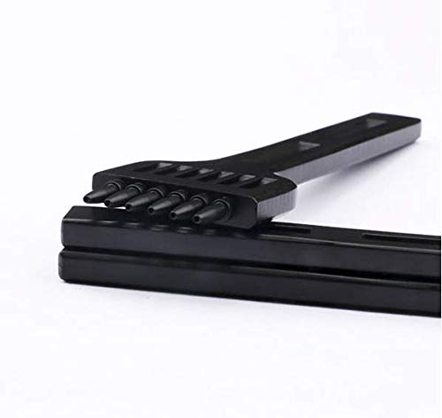 4mm 2/4/6 Claw Tooth Leather Stitching Chisels Round Hole Punching Tool Set for DIY Leather Craft - size: 4mm2+4+6