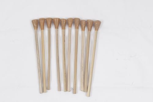 Wooden DOP Sticks for Lapidary, Securely Hold Gemstones for Grinding and Polishing (40 Piece)