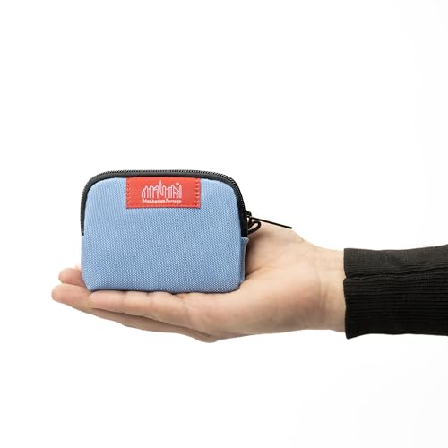 Manhattan Portage CORDURA® Coin Purse With Zipper Closure Pouch Eclectic Colors Credit Card ID Card Jewelry Keys Water Resistant Gift Everyday Carry - color: Ice Blue