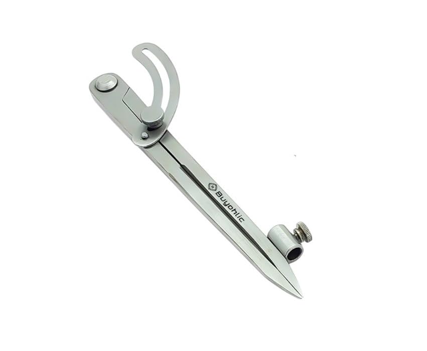 Buyohlic Wing Compass, Leather Working Wing Divider, Caliper & Scribe Tool, for Woodworking Drawing & Drafting (Metallic, (6'' Inch -150mm)) - size: (6'' Inch -150mm)