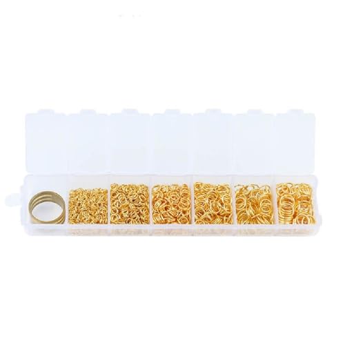 1010Pcs Ring Buckles Fittings for DIY Handmade Craft, Jewelry Making Supplies O-Ring Tone for Bags Belts Craft DIY Accessories Making Purse/Belt Straps/Chain/Bracelet Trinket (Gold) - color: Gold