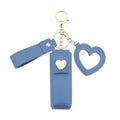 Sisadodo Lip Oil Lipstick Case with Mirror Lip Oil Lipstick Holder Key Chain for Car Keys Keychains Lipstick Organizer Case - color: Blue-