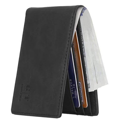 Gostwo RFID Blocking Bifold Wallet for Teen Boys & Men, Credit Card Holder - color: Black Vintage