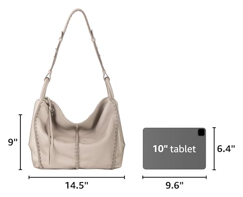 The Sak Los Feliz Hobo Purse - Premium Large Leather Women's Handbag for Everyday & Travel - Durable Purse With Zipper Pocket | Slouchy Relaxed Silhouette, Roomy Interior, Lightweight All-Day Carry, Fits Phone, Wallet & Tablet, Everyday & Travel Ready - c