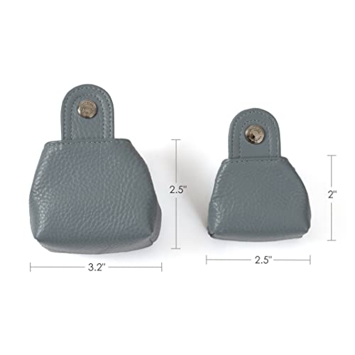 Cockatoo Genuine Leather Coin Pouch Change Holder, Mini Snap Pocket Wallet for Men Women (Navy Blue, Large) - color: Navy Blue, size: Large