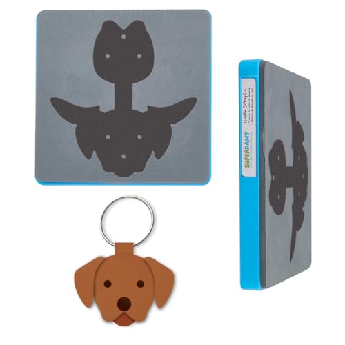 SUPERDANT Dog Keychain Leather Die Animal Wooden Die Cutter Leathers Cutting Dies DIY Art Crafts Leathers Dies Cutter for Men Women Leather Making for Handmade Lover Gifts - style: Dog Keychain