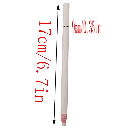 LQ Industrial Sewing Mark Pencil 4PCS White Invisible Erasable Fabric Pencils for Sewing Marking and Tracing Heat Erase Pen Fabric Chalk