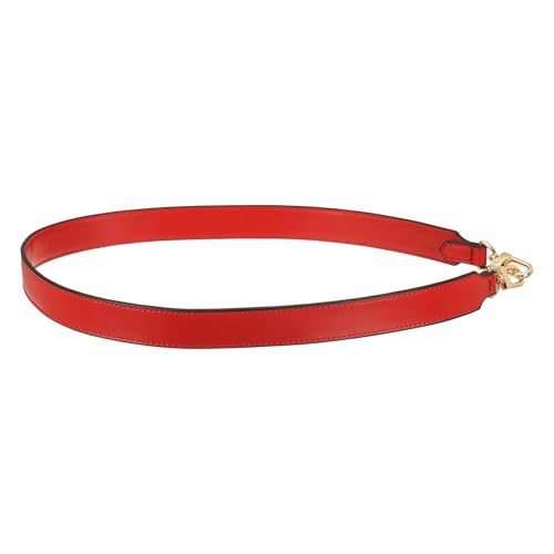 MECCANIXITY 38 Inch Leather Purse Strap, 1 Inch Wide Crossbody Strap Replacement with Buckles for Women DIY Handbags - color: Bright Red