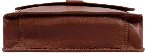 Hidesign Aiden Genuine Leather Medium Crossbody Men/Women Shoulder Messenger Bag / Travel Bag / 10.5" iPad Bag, Tan - color: Tan