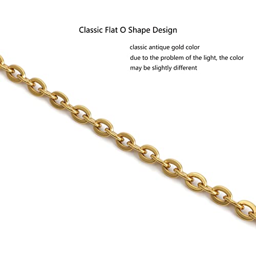 Xiazw Mini Copper Purse Chain Shoulder Crossbody Strap Bag Accessories Charm Decoration - color: Antique Gold, size: 26''