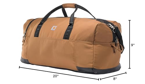 Carhartt Utility 35L Duffel Carhartt Brown | Classic Duffels, Heavy-Duty Bag for Jobsite, Gym, & Travel - color: Carhartt Brown, style: 35l
