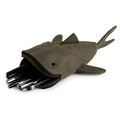 Hide & Drink, Full Grain Leather Zipper Coin Pouch, Change Bag, Pencil Purse, Scissors Case, Shark Shaped Cable Holder, Wallet, Makeup, Stuffed Animal, Handmade, Dark Jade - color: Dark Jade