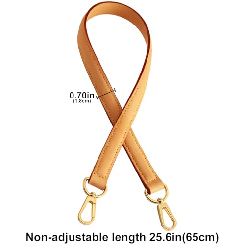 jiesinlov Genuine Vachetta Leather Replacement Straps Purse Shoulder short Strap conversion kit for Graceful tote soft speedy Alma And Dauphine Bags Brown (W0.7in,L25.6in-Beeswax) - color: W0.7in&l25.6in-beeswax