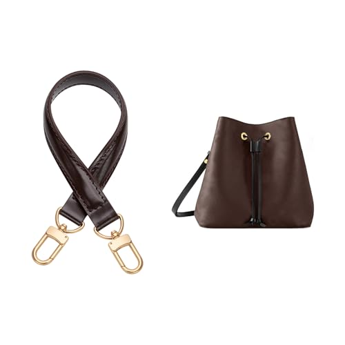 Genuine Vachetta Purse Leather Handle Strap Replacement for Bucket Bags,Hand Strap Fit for Neonoe Handbag(Coffee-Width:0.7in&Length:14.5in) - color: COFFEE-Width:0.7in&Length:14.5in
