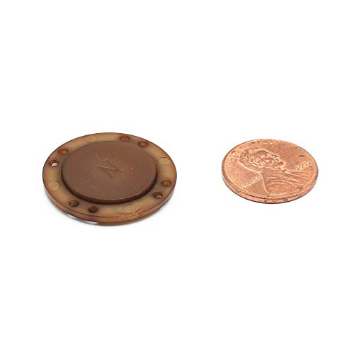 41L Magnetic Coat Buttons 26mm/1” Invisible Hidden Sewing Button Nylon with Magnets Inside for Coat Jacket Suitcase Bag Windbreaker Pajamas FBM Shipment 6pcs (26mm, Brown) - color: Brown