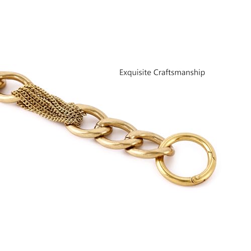 Yichain Classy Metal Tassels Bag Chains Purse Handles Shoulder Strap Replacement Charms Accessories (Antique Gold Big 24'') - color: Antique Gold Big 24''