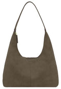 Women’s Trendy Suede Tote Bag Shoulder Bags For Women Fall Underarm Bag Winter Hobo Bag Work Purses Suede Travel Handbag - color: Armygreen