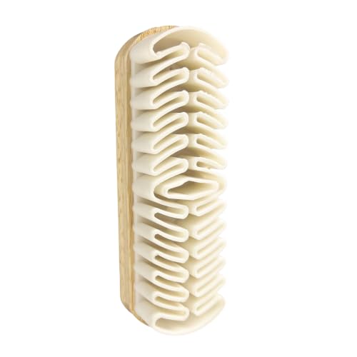 1 Pc Suede & Nubuck Cleaning Brush Set, Medium Size 5.1x1.7x1.1 Inch, Multi-Purpose Shoe Care Kit for Boots, Bags, and Garments, Wooden Handle Rubber Bristles - color: Single