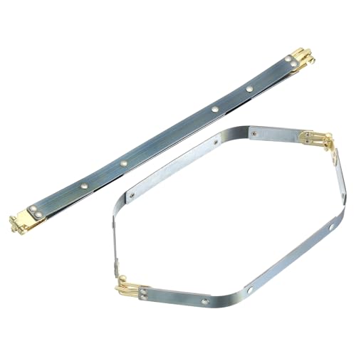 uxcell Metal Internal Flex Frames, 2 Pcs 11.42" x 0.55" Flex Frame Kiss Lock Clasp, Handbag Frame Hardware Accessories Bag Clip for DIY Clutch Coin Purse Handmade Sewing Making Craft - size: 11.42" x 0.55"