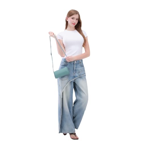 Small Purses for Women, Leather Mini Hobo Bag Shoulder Bag with Adjustable Strap Crossbody Bag - color: Castle Blue
