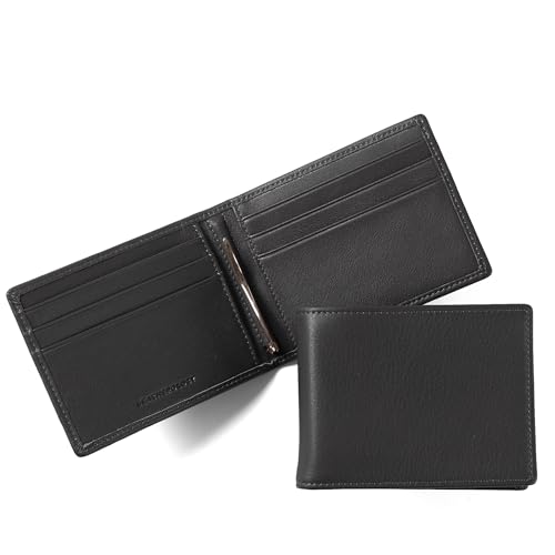 Black Onyx Men's Slim Bifold Wallet with Money Clip - Black Onyx - color: Black Onyx
