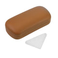 PERFECTSIGHT Sunglasses Case, Large Hard Shell Glasses Case, Cute PU Leather Protective Eyeglasses Case for Women Men - color: Brown