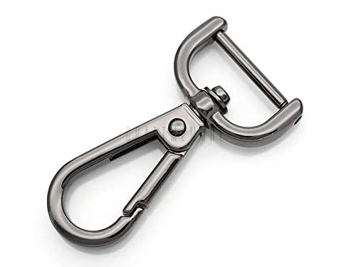 CRAFTMEMORE 2pcs Detachable Snap Hook Swivel Clasp w/Screw Bar VT493 Bag Strap Hardware Replacement (1/2 Inch, Gunmetal) - color: Gunmetal, size: 1/2 inch
