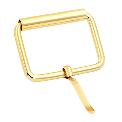 BIKICOCO Roller Buckle, 1-1/2'' x 1'' Heel Rolling Bar Buckles for Bags Leather Webbing Straps - color: Gold X 6 Pcs