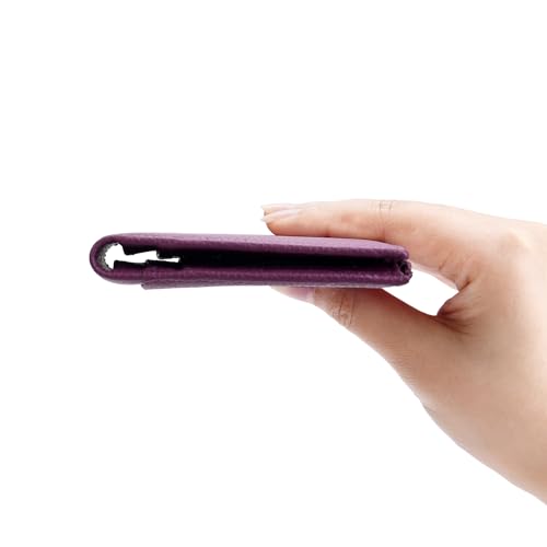 GOIACII Slim Wallets for Women Rfid Blocking Leather Wallet Purple - color: C03 Purple