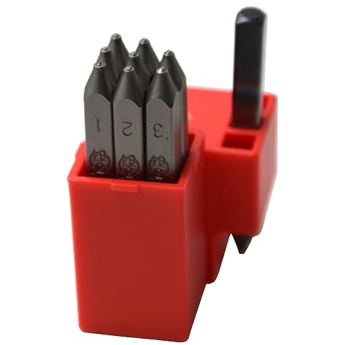 9pcs Heavy Duty Steel Stamp Uppercase Number 1/16" 1.5mm Hand Stamping Character Mark Code Alphabet Punch Kit for Metal Jewelry Crypto Plate Leather - size: 1.5mm Number