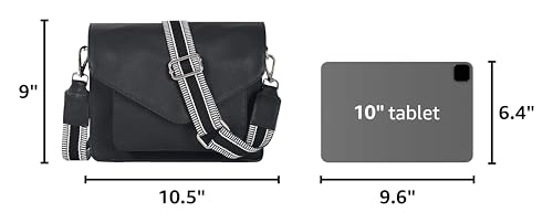 Ozora Genuine Leather Crossbody Purse for Women, Shoulder Bag - color: Black Ndm W2